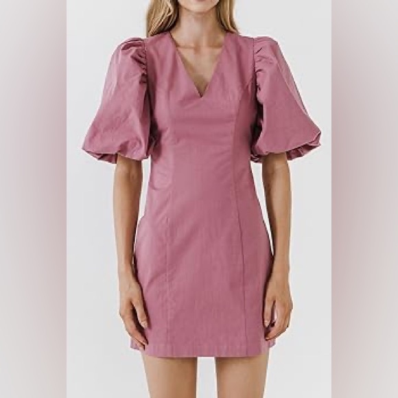 Endless Rose Puff Sleeve Pastel Purple Mini Dress - Picture 8 of 8
